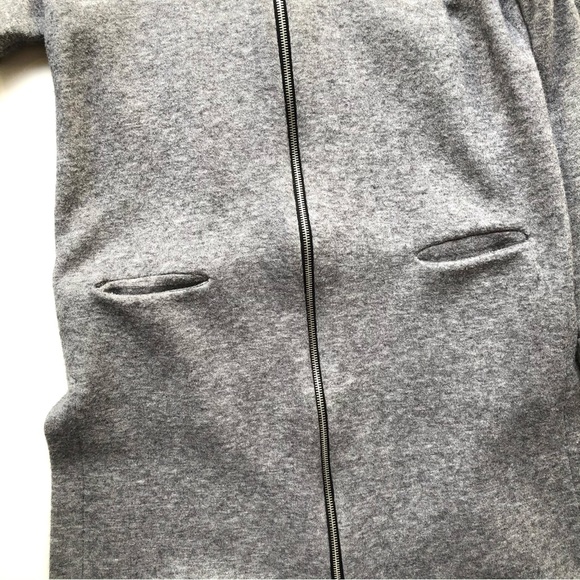 Vintage Long Oversized Sweater Jacket Wool Blend Gray - Picture 8 of 14